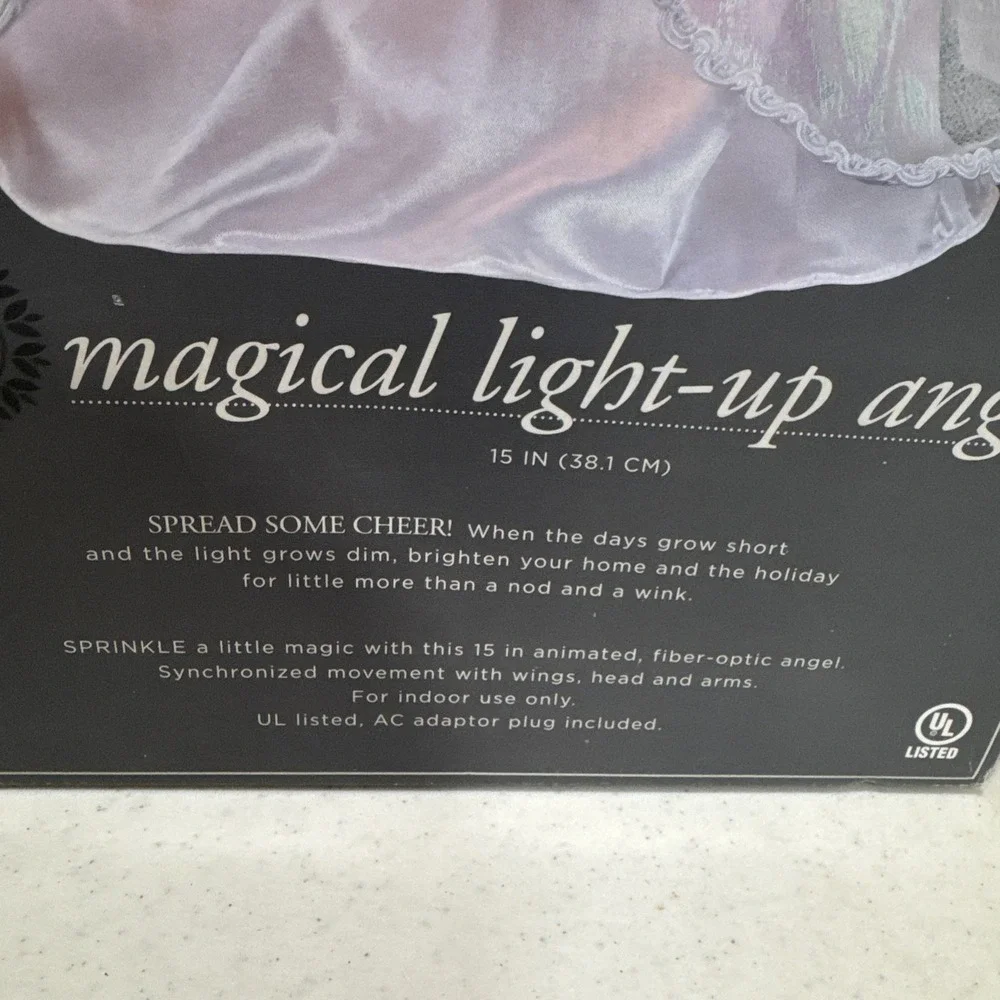 Trim A Home Magical Light Up Angel Fiber Optic Red Christmas Kmart Boxed Tested